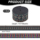 7m フラットエスニックスタイルポリエステルリボン  縫製のための縫製  カラフル  1-5/8インチ（40mm）  約7.66ヤード（7m）/ロール SRIB-WH0011-099-2
