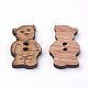 2 отверстия деревянные пуговицы швейные X-WOOD-S037-055-2