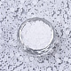 つや消し色ガラスビーズ  透明色  ラウンド  ホワイト  4x3mm  穴：1mm  約4500個/袋 SEED-S040-04A-09-2
