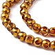 Electroplate Glass Beads Strands EGLA-L036-HR01-3