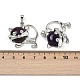 Кулоны с котенком из аметиста G-J386-C17-20-3