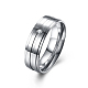 Valentine's Day Gifts Titanium Steel Cubic Zirconia Couple Rings For Men RJEW-BB16438-10-1