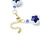 MIYUKI Glass Seed & Lampwork & Rhinestone Braided Star Link Chain Bracelets BJEW-MZ00038-01-3