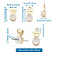20 pièces 2 styles d'poussoirs d'oreilles en silicone FIND-TA0001-47A-7