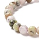 Bracelets extensibles en perles d'opale africaine naturelle BJEW-K233-01A-01-3