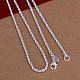 Популярные серебряные латунные ожерелья со змеиной цепочкой для мужчин NJEW-BB12746-22-2