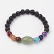 Natural & Synthetic Gemstone Beaded Stretch Bracelets BJEW-P065-05-1
