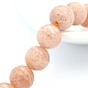 Dyed Natural Sunstone Round Beads Strands G-P088-10-6mm-1
