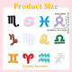 FINGERINSPIRE 48 Pcs Zodiac Signs Applique Iron On/Sew on Patch Applique 12 Constellations Embroidered Cloth Patches Assorted Colors Decorative DIY Patches for Bag Clothes Dress Hat Jeans Shoes DIY-FG0003-57-2