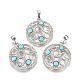 Synthetic Turquoise Pendants G-L512-T19-1