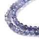 Natural Iolite/Cordierite/Dichroite Beads Strands G-A026-A12-3mm-3