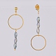 (vendita di fabbrica di feste di gioielli) anelli di collegamento in ottone ciondolano gli orecchini EJEW-JE03818-05-2