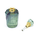 Colgantes de botella de perfume que se pueden abrir con fluorita natural facetada G-E556-05G-3