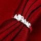 Romantic Valentine's Day Brass Cubic Zirconia Word LOVE Finger Rings RJEW-BB00240-01-4