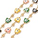 Ion Plating(IP) Enamel Butterfly with Evil Eye Link Chains CHS-G020-01G-01-1