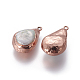 Colgantes naturales de perlas cultivadas de agua dulce PEAR-F011-44RG-2