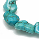 Turquoise synthétique bracelets en perles extensibles BJEW-S134-06-2