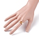 Блестящее квадратное стеклянное кольцо на палец RJEW-TA00018-05-3