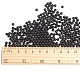 不透明なアクリルビーズ  ラウンド  ブラック  サイズ：直径約4mm  穴：1mm  約1400個/50g X-PL681-4-2
