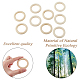 GORGECRAFT 40Pcs 40mm/1.57 inch Unfinished Solid Wooden Rings Round Natural Wood Rings Macrame Wooden Rings for DIY Craft Pendant Connectors Rings Jewelry Making Christmas Ornaments WOOD-GF0001-79-4