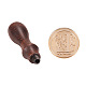 PandaHall Elite DIY Letter Scrapbook Brass Wax Seal Stamps and Wood Handle Sets AJEW-PH0010-L-4