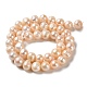 Fili di perle di perle d'acqua dolce coltivate naturali PEAR-E018-26-2