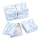 Marble Texture Pattern Paper Cardboard Jewelry Boxes CON-BC0001-18C-1
