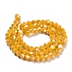 Brins de perles de verre galvanisées de couleur unie opaque GLAA-F029-P4mm-A04-2