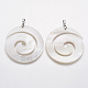 Natural White Shell Mother of Pearl Shell Big Pendants SSHEL-K022-09P-2