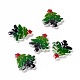 クリスマスをテーマにした不透明樹脂カボション  クリスマスツリー  グリーン  22.5x19.5x3.5mm CRES-P022-16-1