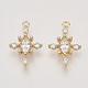 Brass Micro Pave Cubic Zirconia Charms KK-N216-18-NF-1