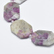 Abalorios naturales de color rosa de turmalina hebras G-G745-26-3