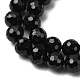 Натуральный черный турмалин бисер нитей&nbsp;G-S345-8mm-002-5