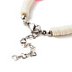 Bracelet perles heishi en pâte polymère avec rond plat pour femme BJEW-JB07550-5