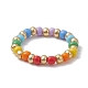 Bagues extensibles en perles de verre pour femmes RJEW-JR00656-4