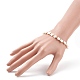 Bracelet extensible perlé étoile coquillage naturel avec laiton pour femme BJEW-JB08324-3