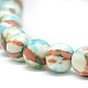 Chapelets de perle en jade d'un océan blanc synthétique G-S253-14mm-03-3