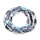 Transparent Electroplate Glass Beads Strands EGLA-J150-C-3