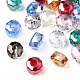 Transparentes perles de verre de galvanoplastie brins EGLA-YWC0001-6mm-02-1