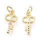 Brass Micro Pave Clear Cubic Zirconia Charms ZIRC-I048-12G-2