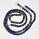 Natural Frosted Indian Agate or Lapis Lazuli Rondelle Bead Strands G-O031-6x4mm-M-1