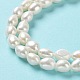 Fili di perle di perle d'acqua dolce coltivate naturali PEAR-Z002-21-4