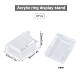 SUNNYCLUE 8Pcs Acrylic Ring Display Holder Clear Plastic Transparent Square Storage Stands Displays Showcase Organizer for Jewelry Towers Weddings Rings Men Women Trade shows Stores RDIS-SC0001-03-2