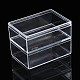 長方形ポリスチレンビーズ貯蔵容器  2つのコンパートメントオーガナイザーボックス付き  ジュエリービーズ用小さなアクセサリー  透明  850x60x60mm CON-N011-031-3