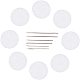 パンダホールクロスステッチメッシュボードセット  プラスチックキャンバスフォイル  アイアンキャンバスレザー縫製付き  ホワイト DIY-PH0025-49-1