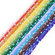 18 нити 18-х цветных матовых непрозрачных стеклянных бусин GLAA-TA0003-40-2