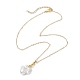 3 шт. 3 размера ожерелья с подвеской в виде круглой бусины с ракушками и жемчугом в виде отпечатка лапы NJEW-JN05171-6
