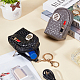 WADORN 2 Colors PU Leather Coin Purse Keychain KEYC-WR0001-45A-3