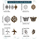 SUNNYCLUE 1 Box 72Pcs 12 Styles Flower Connector Charms Tree of Life Connector Charms Metal Link Charm Butterfly Sunflower Charm for Jewelry Making Charms DIY Earring Necklace Bracelet Crafts TIBE-SC0001-78-2