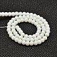 Opaque Solid Color Glass Round Beads Strands GLAA-F032-10mm-01-2